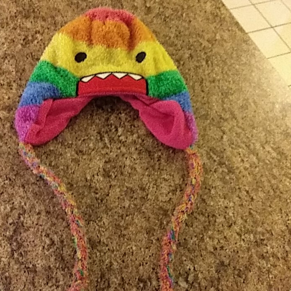 Official Domo rainbow beanie